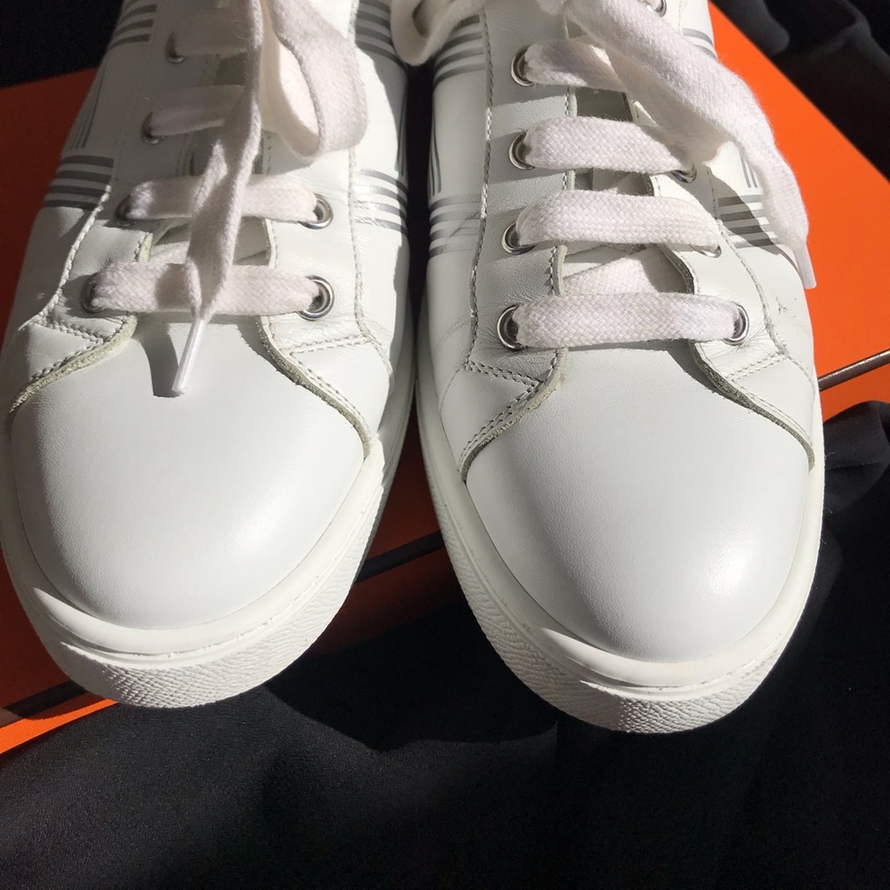 Hermes Avantage sneakers white/silver (argent) 39.5 EU